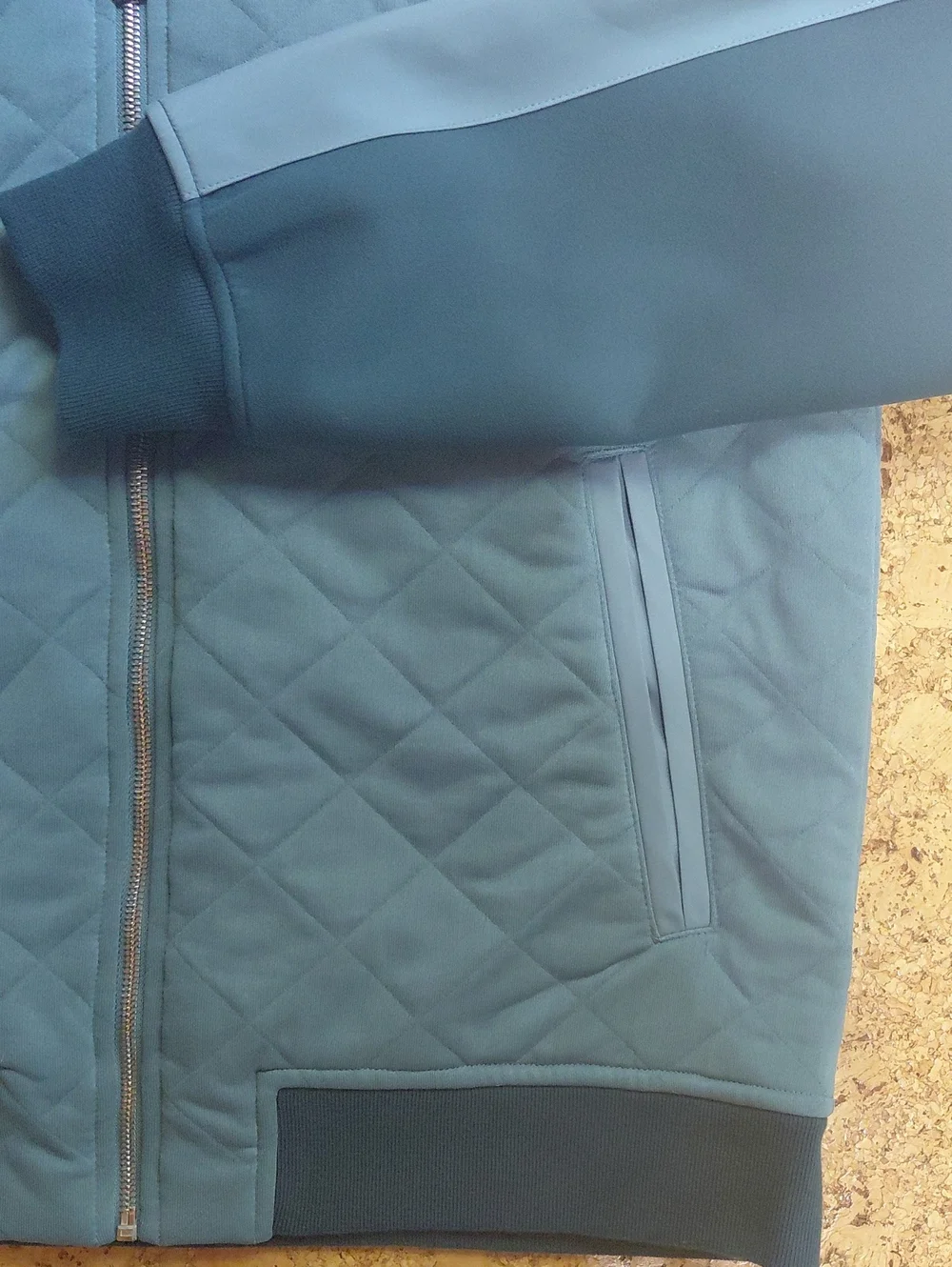 Jordan Men's Teal/Dark Teal Remastered Quited Bomber Jacket Size M